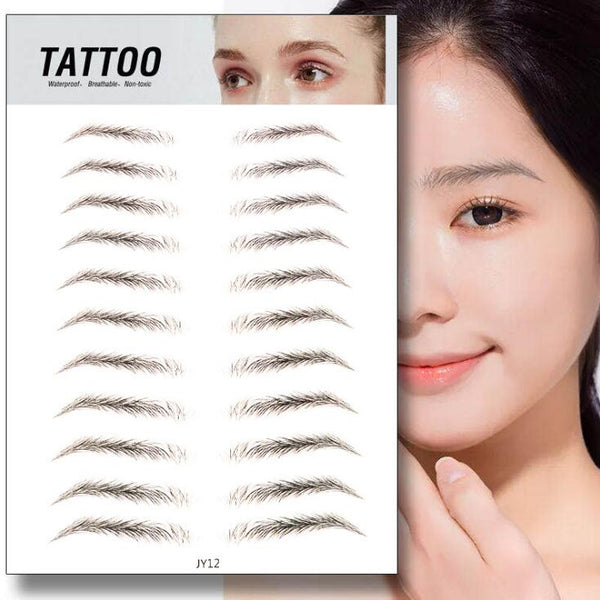 Magic 4D Hair-like Eyebrow Tattoo Sticker False Eyebrows 7 Day Long Lasting Super Waterproof Makeup Eye Brow Stickers Cosmetics - happyshop365247