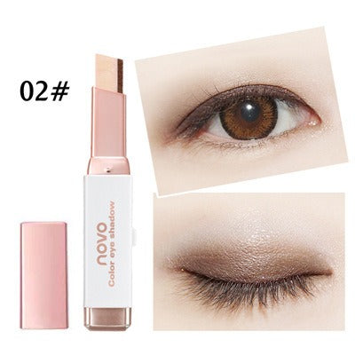 Eyeshadow Stick Stereo Gradient Shimmer Double Color Cream Pen Eye Makeup Cosmetics Tool - happyshop365247