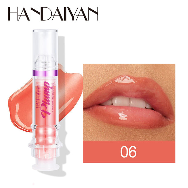 HANDAIYAN PLUMP & POUT Lip Plumping Booster Gloss, High Shine for Plumper Looking Lips,Extreme Shine Crystal Volume Lip Oil - happyshop365247