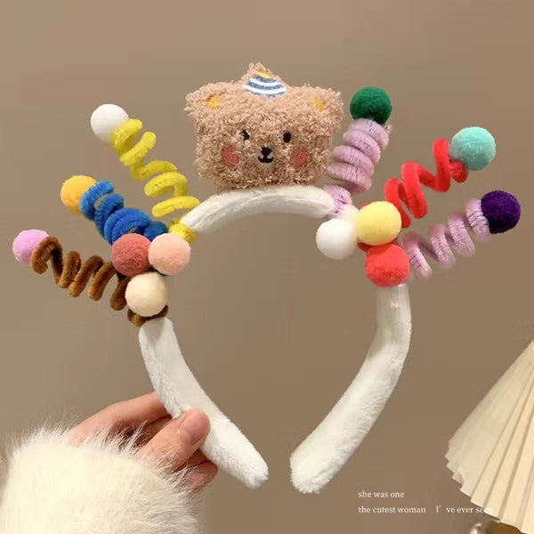 Cute Face Wash Hair Bands Female Cartoon Headwear Hair Band Headband Apply - happyshop365247