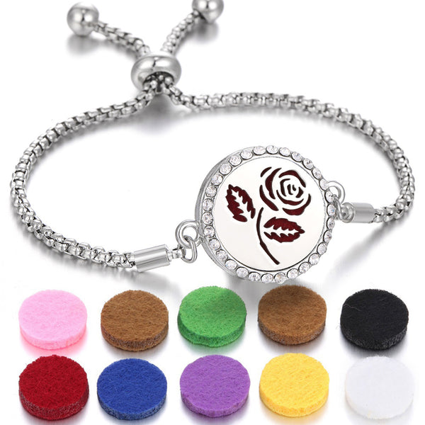 2024 New Kaleidoscope Aromatherapy Bracelet Perfume Essential Oil Diffuser Locket Bracelet Charms Women Aroma Diffuser Jewelry - happyshop365247