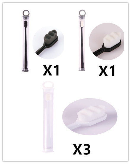 Ultra-fine Toothbrush Super Soft Bristle Deep Cleaning Brush Portable For Oral Care Tools Teeth Care Oral Cleaning Travel - happyshop365247