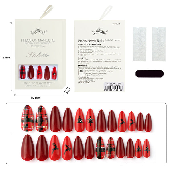 Christmas Nails Nail Tip Wear Supplies - happyshop365247