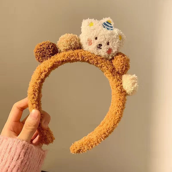 Cute Face Wash Hair Bands Female Cartoon Headwear Hair Band Headband Apply - happyshop365247