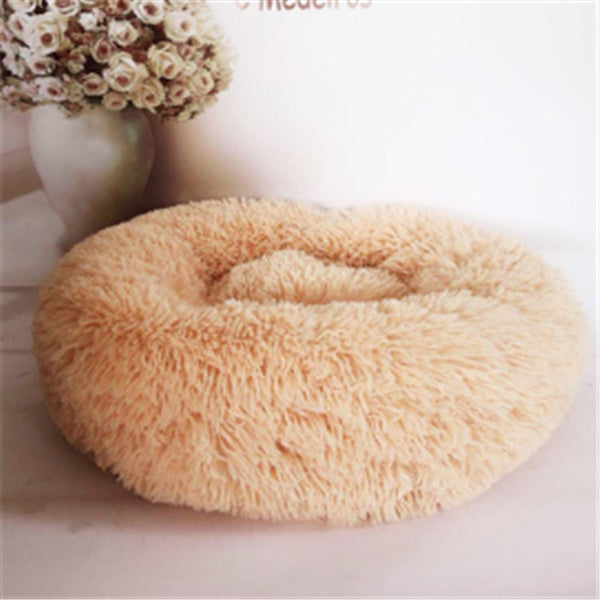 Round Long Hairy Autumn And Winter Nest Pad Cat Mattress - happyshop365247