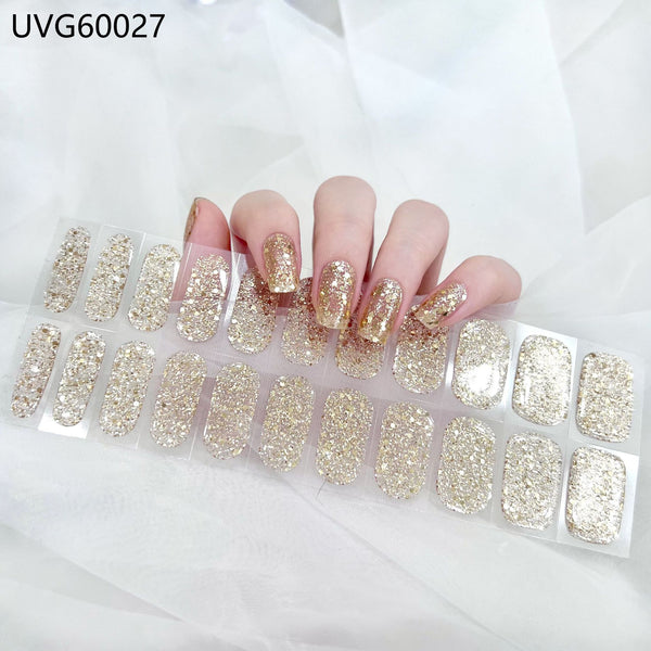 Blush Nail Stickers Uv Semi-baked Gel - happyshop365247