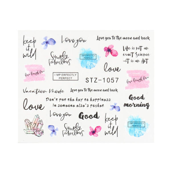 Personality Python Dark Letter Transfer Nail Sticker - happyshop365247