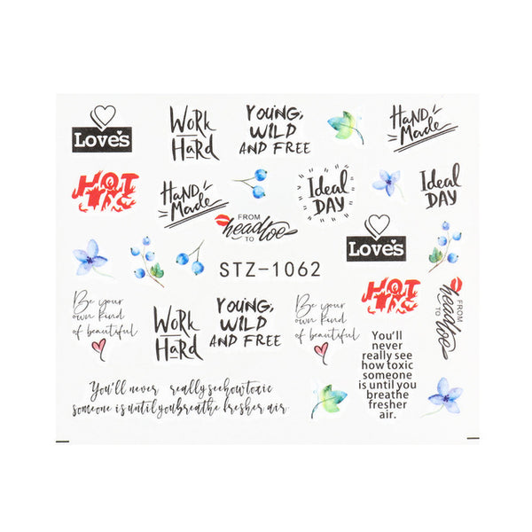 Personality Python Dark Letter Transfer Nail Sticker - happyshop365247