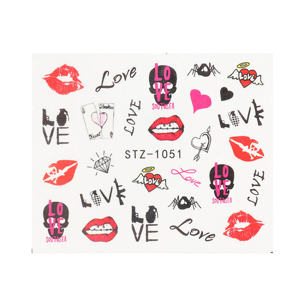 Personality Python Dark Letter Transfer Nail Sticker - happyshop365247