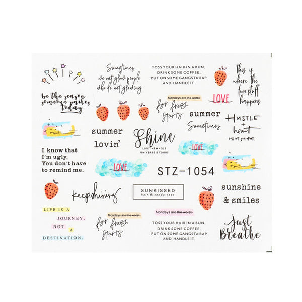 Personality Python Dark Letter Transfer Nail Sticker - happyshop365247