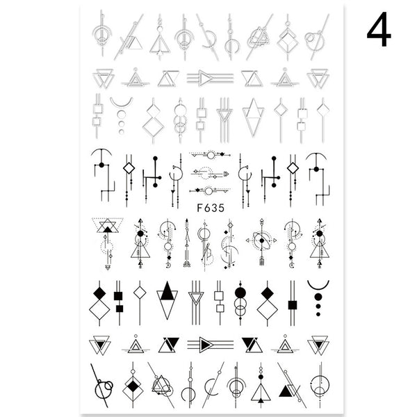 Summer Flowers and Love Adhesive Stickers Nail Art Stickers Foreign Trade Nail Stickers Nail Art Decals - happyshop365247