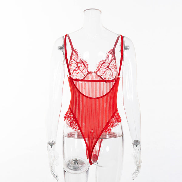 European And American Sexy Foreign Trade Women's Sexy Lingerie Lace One-Piece - happyshop365247