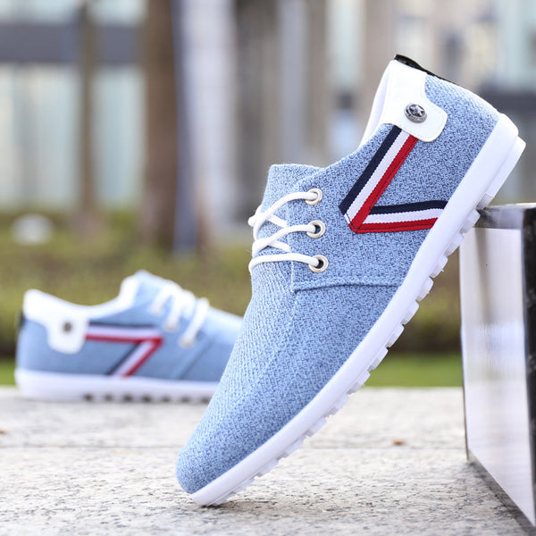 Men'S Soft-Soled Canvas Shoes, Sports And Leisure Old Beijing Cloth Shoes, Peas Shoes - happyshop365247