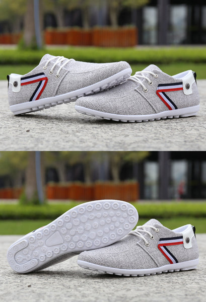 Men'S Soft-Soled Canvas Shoes, Sports And Leisure Old Beijing Cloth Shoes, Peas Shoes - happyshop365247