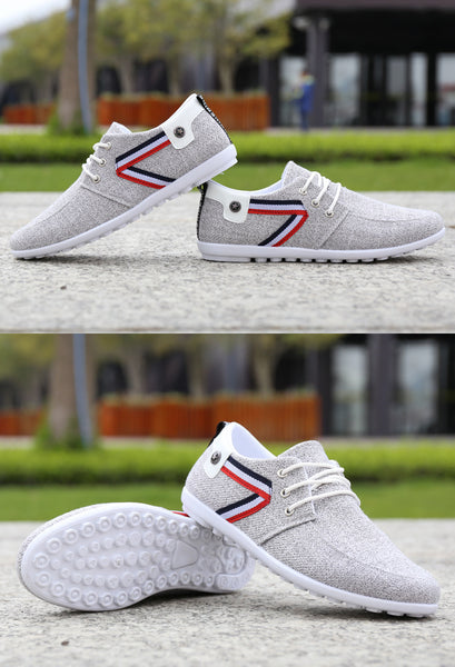 Men'S Soft-Soled Canvas Shoes, Sports And Leisure Old Beijing Cloth Shoes, Peas Shoes - happyshop365247