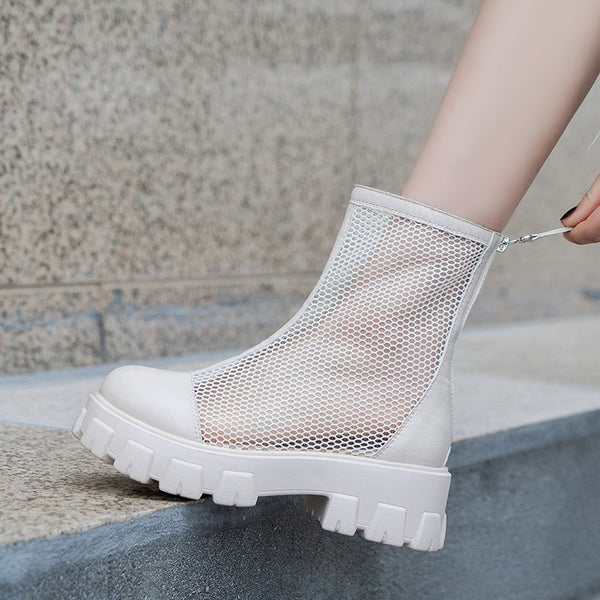 Sandals Women's Sandals Rear Zipper Sandals - happyshop365247