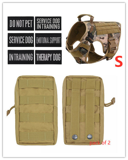 Military Tactical Dog Harness German Shepherd Adjustable Pet Dog Back - happyshop365247
