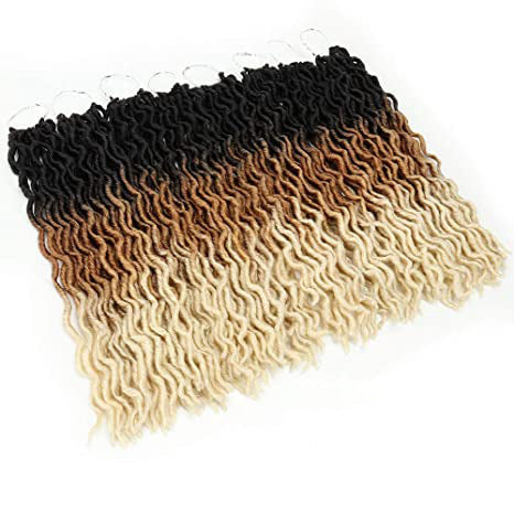 Ombre Curly Crochet Hair Synthetic Braiding Hair Extensions - happyshop365247