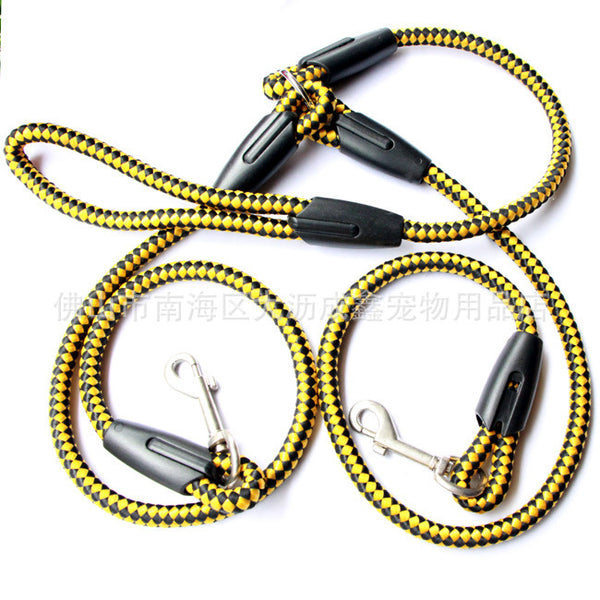 Double-Ended Traction Rope For Walking The Dog Hand-Double-Ended Traction Rope One Plus Two Leash Collar Pet Supplies Dog Collar - happyshop365247