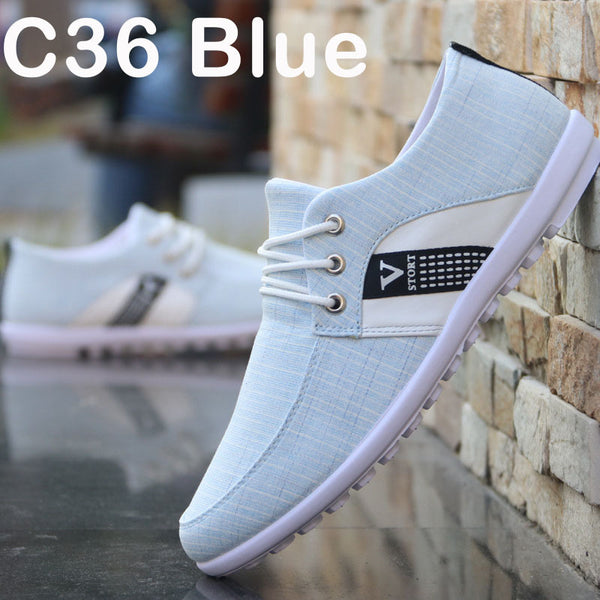 Men'S Soft-Soled Canvas Shoes, Sports And Leisure Old Beijing Cloth Shoes, Peas Shoes - happyshop365247