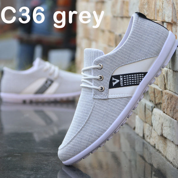 Men'S Soft-Soled Canvas Shoes, Sports And Leisure Old Beijing Cloth Shoes, Peas Shoes - happyshop365247