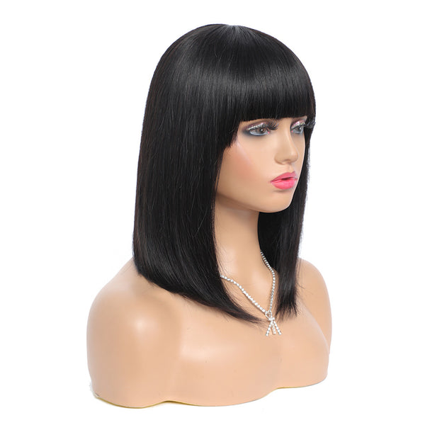 Women's Short Hair Series Real Hair Bob Headgear - happyshop365247