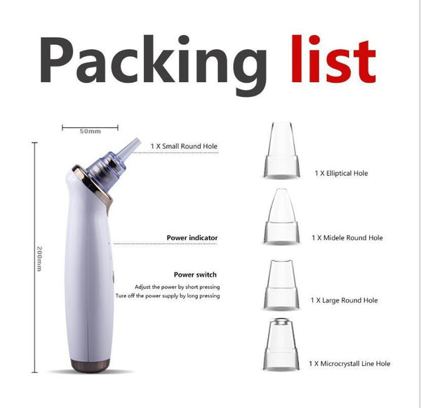 Blackhead Instrument Electric Suction Facial Washing Instrument Beauty Acne Cleaning Blackhead Suction Instrument - happyshop365247