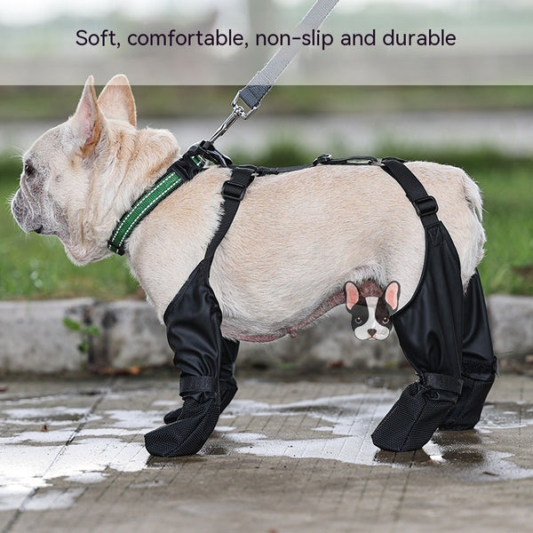 Waterproof Dog Shoes Adjustable Dog Boots Pet Breathbale Shoes For Outdoor Walking Soft French Dog Shoes Pets Paws Protector Pet Products - happyshop365247