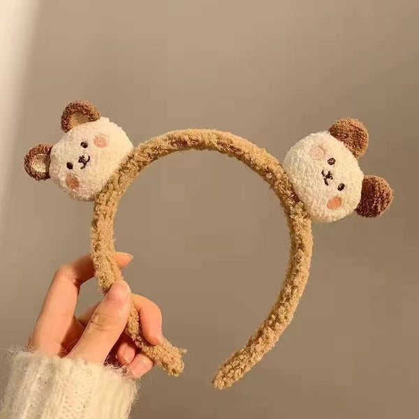 Cute Face Wash Hair Bands Female Cartoon Headwear Hair Band Headband Apply - happyshop365247