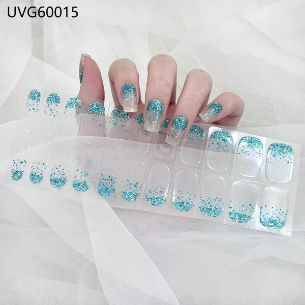 Blush Nail Stickers Uv Semi-baked Gel - happyshop365247