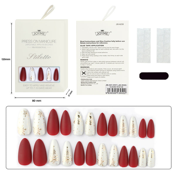 Christmas Nails Nail Tip Wear Supplies - happyshop365247