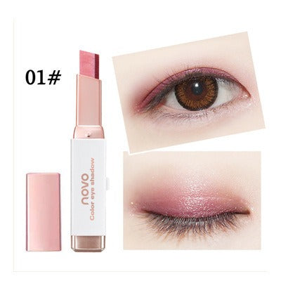 Eyeshadow Stick Stereo Gradient Shimmer Double Color Cream Pen Eye Makeup Cosmetics Tool - happyshop365247