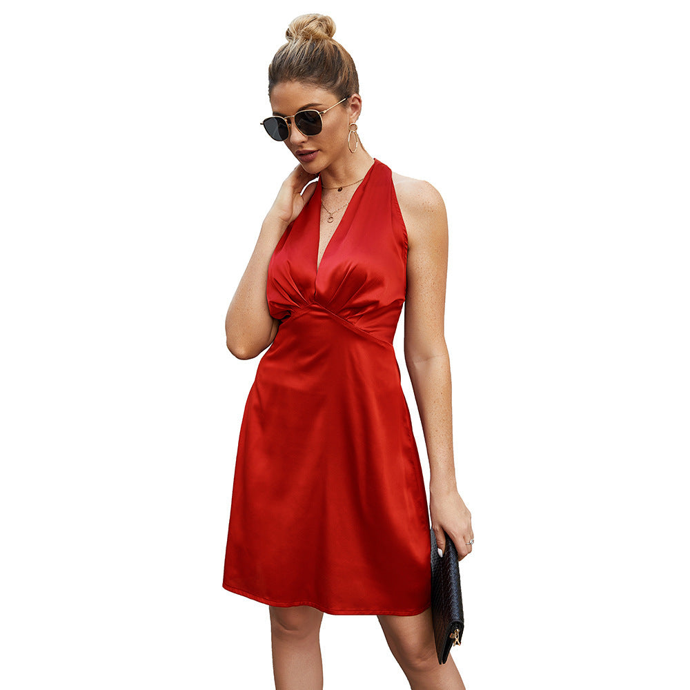 Women's Spring Dress Women's Backless Dress Women - happyshop365247
