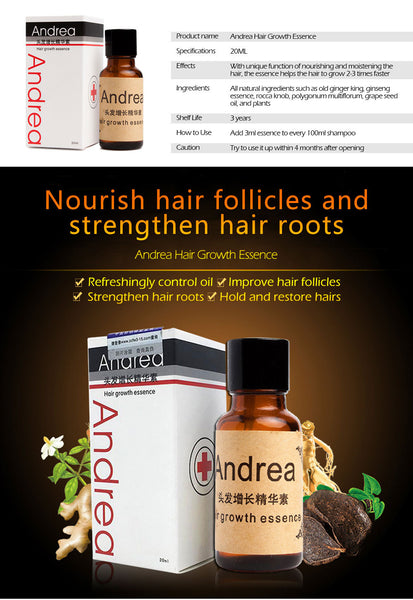 Hair Growth Anti Hair Loss Liquid 20ml Dense Hair Andrea Hairstyle Keratin Hair Care Styling Products Sunburst - happyshop365247