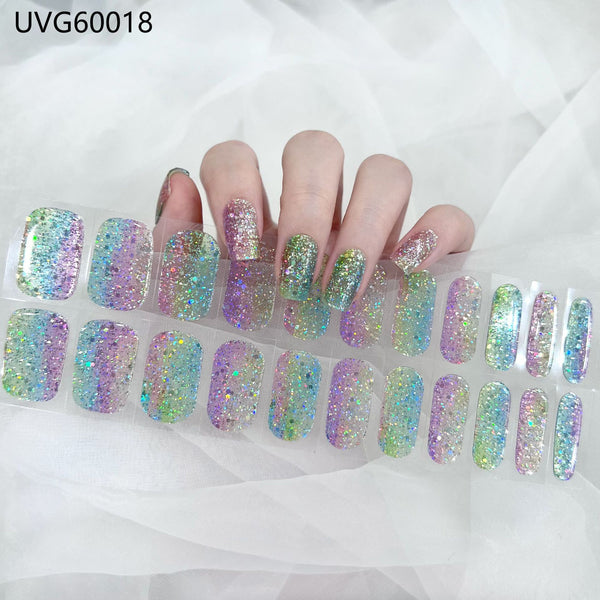 Blush Nail Stickers Uv Semi-baked Gel - happyshop365247