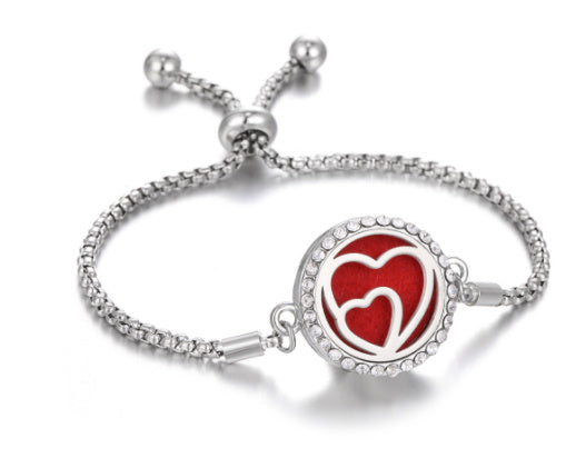 2024 New Kaleidoscope Aromatherapy Bracelet Perfume Essential Oil Diffuser Locket Bracelet Charms Women Aroma Diffuser Jewelry - happyshop365247