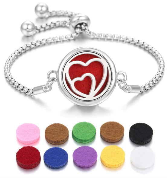 2024 New Kaleidoscope Aromatherapy Bracelet Perfume Essential Oil Diffuser Locket Bracelet Charms Women Aroma Diffuser Jewelry - happyshop365247