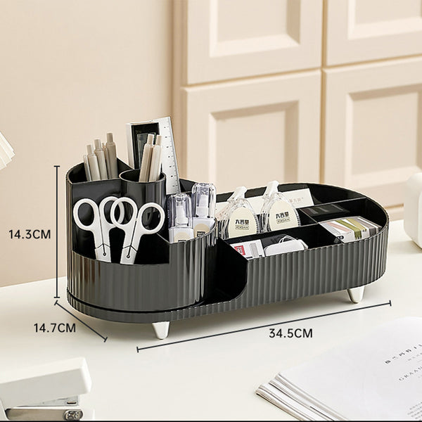 Makeup Organizer Countertop Rotating Makeup Organizer For Vanity Large Capacity Cosmetic Display Case With Makeup Brush Holder Cosmetic Organizer Countertop - happyshop365247