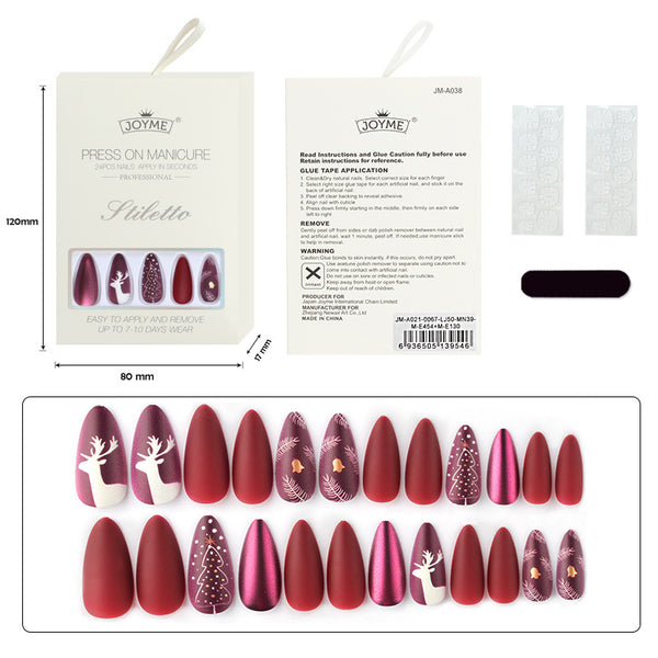 Christmas Nails Nail Tip Wear Supplies - happyshop365247