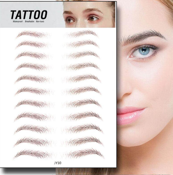 Magic 4D Hair-like Eyebrow Tattoo Sticker False Eyebrows 7 Day Long Lasting Super Waterproof Makeup Eye Brow Stickers Cosmetics - happyshop365247