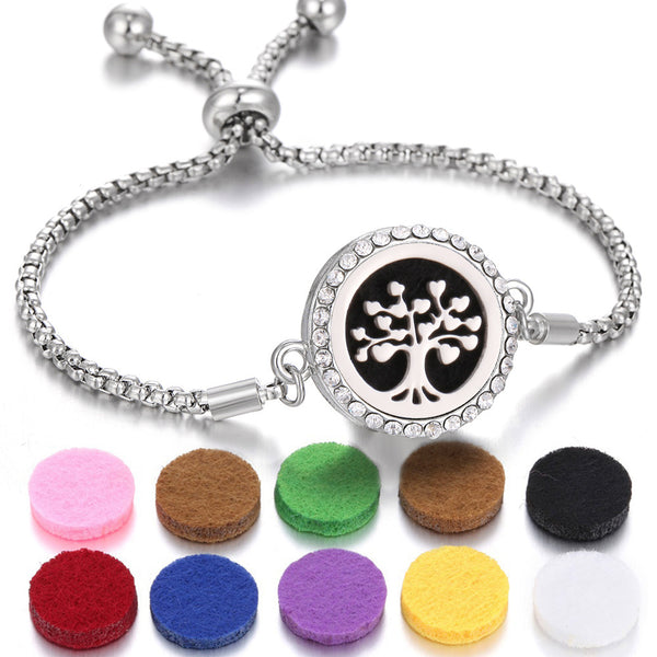2024 New Kaleidoscope Aromatherapy Bracelet Perfume Essential Oil Diffuser Locket Bracelet Charms Women Aroma Diffuser Jewelry - happyshop365247