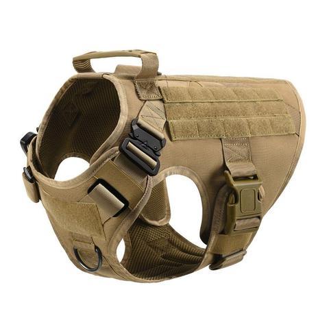 Military Tactical Dog Harness German Shepherd Adjustable Pet Dog Back - happyshop365247