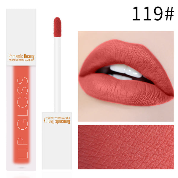 Romantic Beauty Velvet Matte Lip Glaze Non-Stick Lip Gloss - happyshop365247
