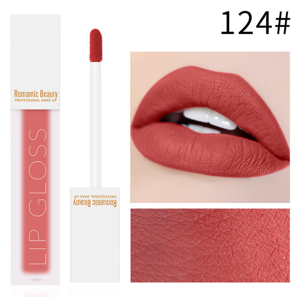 Romantic Beauty Velvet Matte Lip Glaze Non-Stick Lip Gloss - happyshop365247
