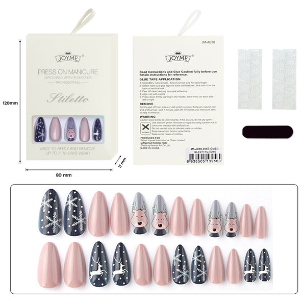 Christmas Nails Nail Tip Wear Supplies - happyshop365247