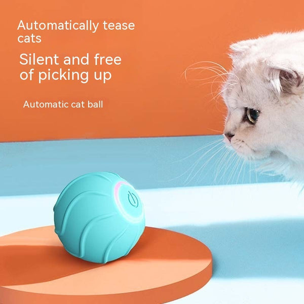 Smart Cat Toys Rolling Ball Pet Cat Owner Interactive Pets Toys Automatic Bouncing Ball USB Self Hi Teasing Kittens Jumping Ball - happyshop365247