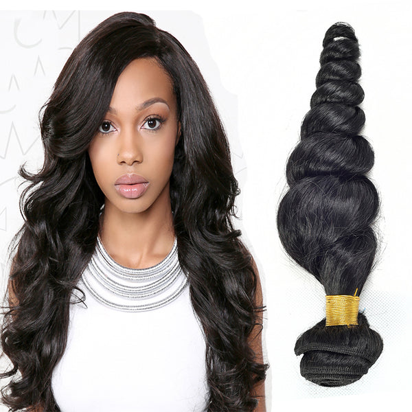 Loose wave real hair wig hair curtain vrigin hair factory direct selling price in Europe and America - happyshop365247