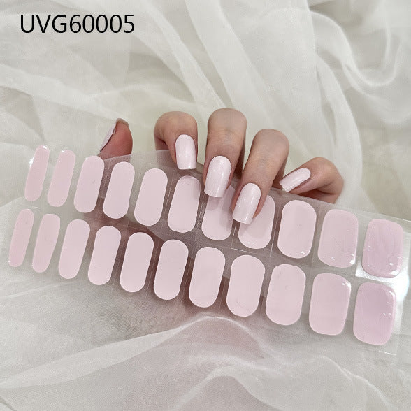 Blush Nail Stickers Uv Semi-baked Gel - happyshop365247