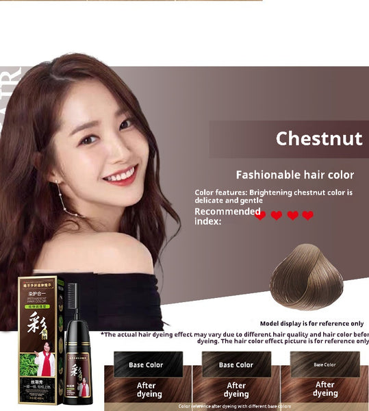 Plant Pure Hair Dye Color Hair Dyeing Cover White Hair Hair Color Cream - happyshop365247