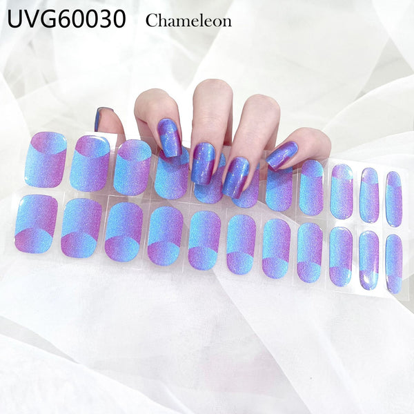 Blush Nail Stickers Uv Semi-baked Gel - happyshop365247